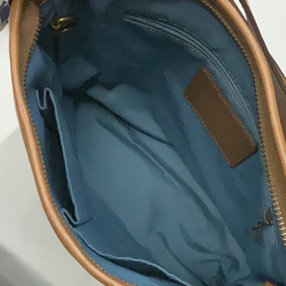 Coach Y2K 🤎💙 Multicolor Shoulder Bag W/Patchwork Design EUC - Picture 9 of 11